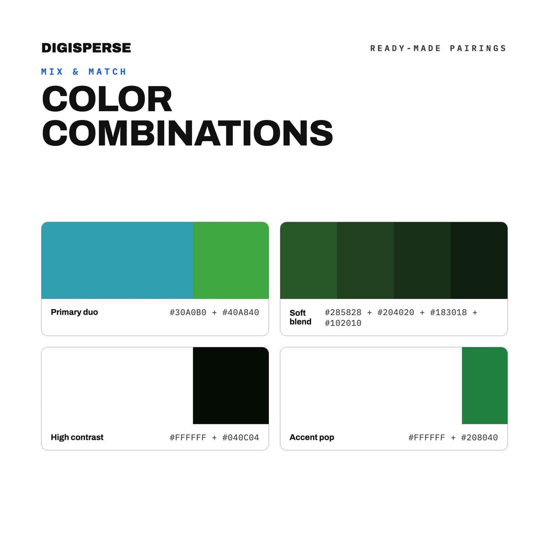 Rich Green Color Palette for Gemstone Mineral Art and Luxury Branding, 30 Malachite Banded Hues, Procreate Swatches, Hex Codes