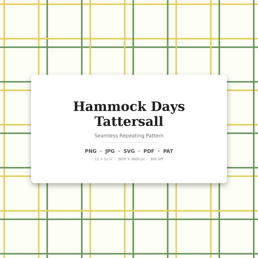 Hammock Tattersall Seamless Pattern | Multi-Color Hammock Days Tattersall | .png .jpg .svg .pdf .pat | Digital Paper