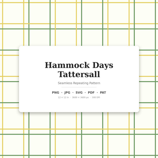 Hammock Tattersall seamless pattern set — main preview