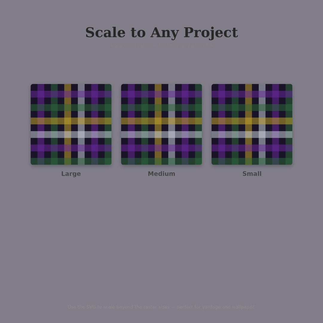 Midnight Coven Tartan Seamless Pattern | Halloween Witchy Fabric Design (Digital Download)