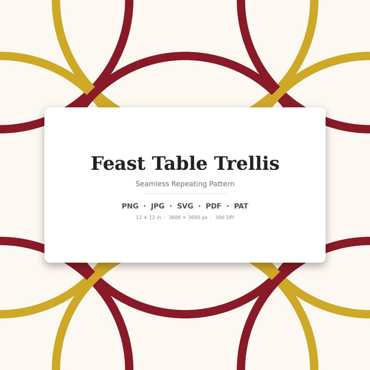 Feast Table Trellis seamless pattern set — main preview