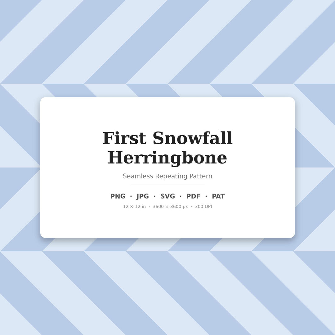 First Herringbone Seamless Pattern | Multi-Color First Snowfall Herringbone | .png .jpg .svg .pdf .pat | Digital Paper