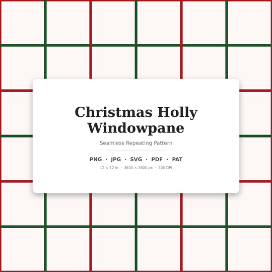 Christmas Windowpane seamless pattern set — main preview