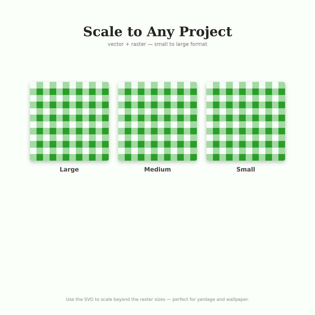 St Patricks Gingham Seamless Pattern | Shamrock Green Digital Paper (Digital Download)