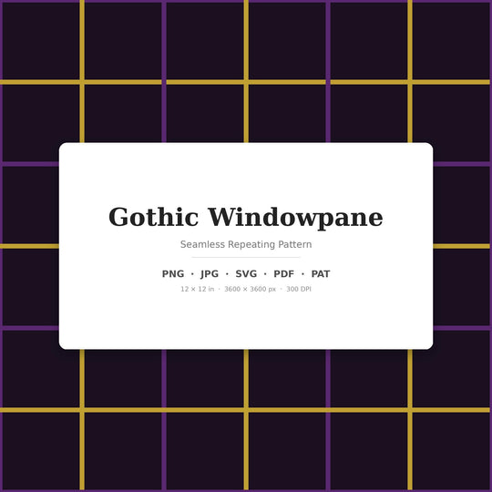 Gothic Windowpane seamless pattern set — main preview