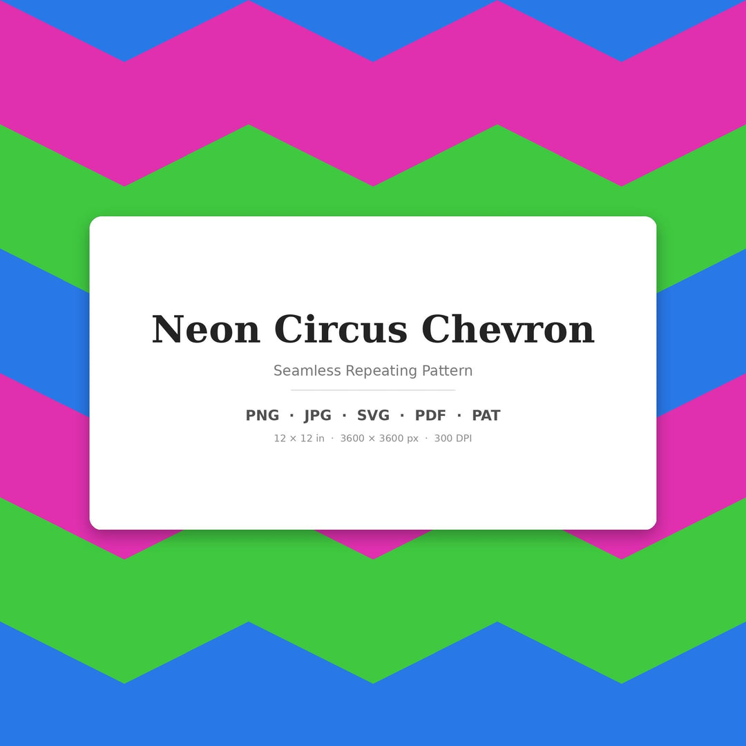 Neon Circus Chevron Seamless Pattern | Digital Paper, Fabric Design (png, jpg, svg, pdf, pat)