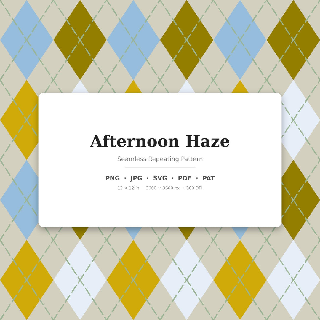 Afternoon Classic Argyle Seamless Pattern | Multi-Color Afternoon Haze | .png .jpg .svg .pdf .pat | Digital Paper | Fabric & Surface Design