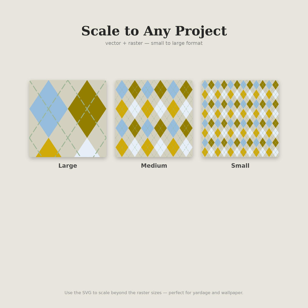 Afternoon Classic Argyle Seamless Pattern | Multi-Color Afternoon Haze | .png .jpg .svg .pdf .pat | Digital Paper | Fabric & Surface Design