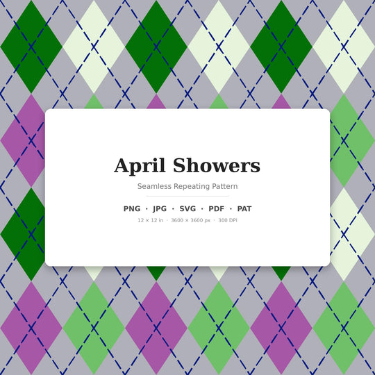 April Classic Argyle seamless pattern set — main preview