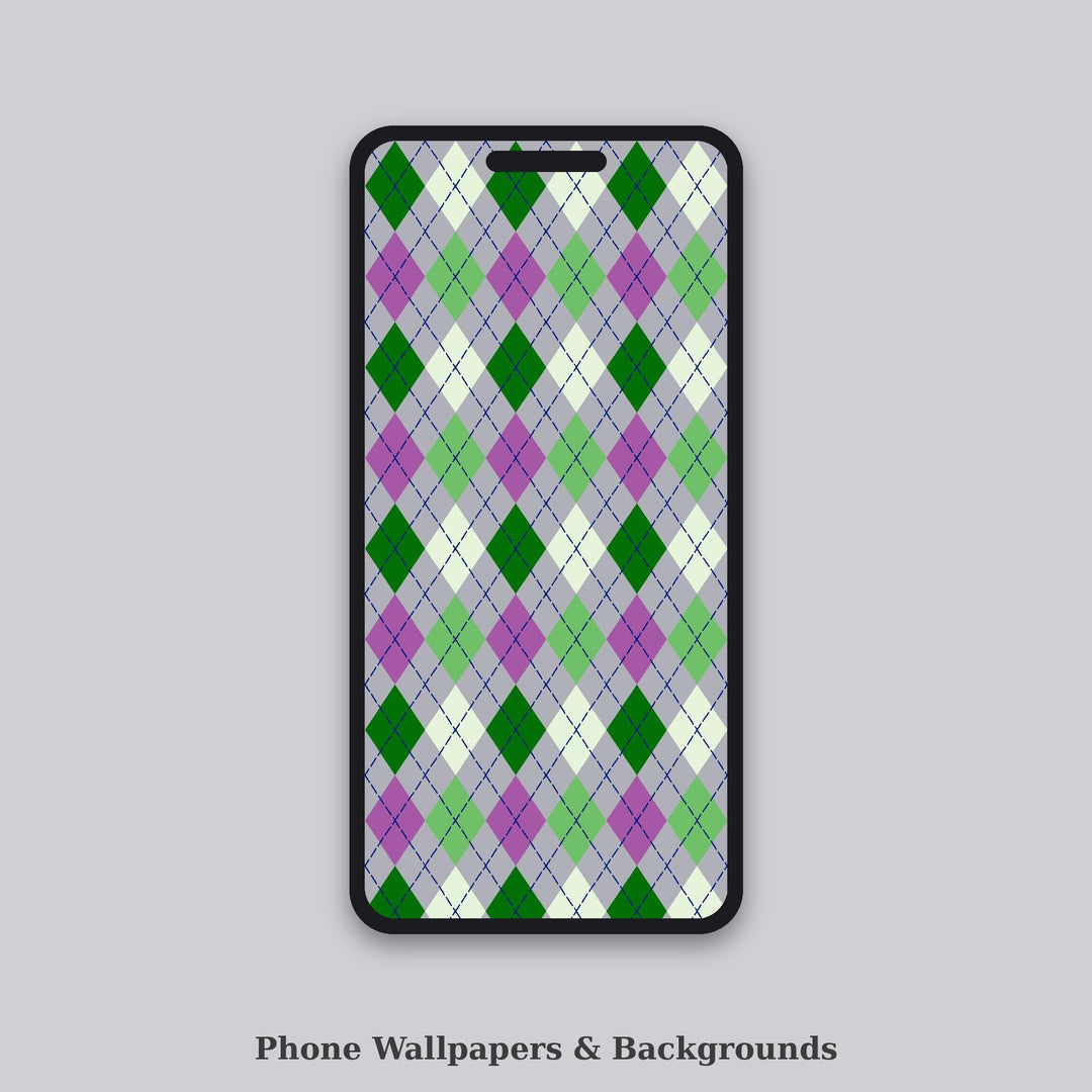 April Showers Argyle Seamless Pattern | Multi-Color Fabric Design (Digital Download)