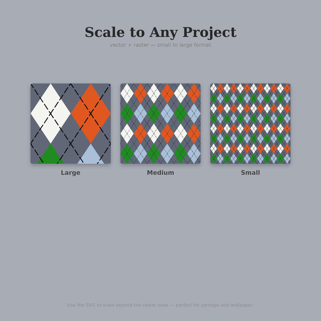 Avant-Garde Classic Argyle Seamless Pattern | Multi-Color Fabric Design (Digital Download)