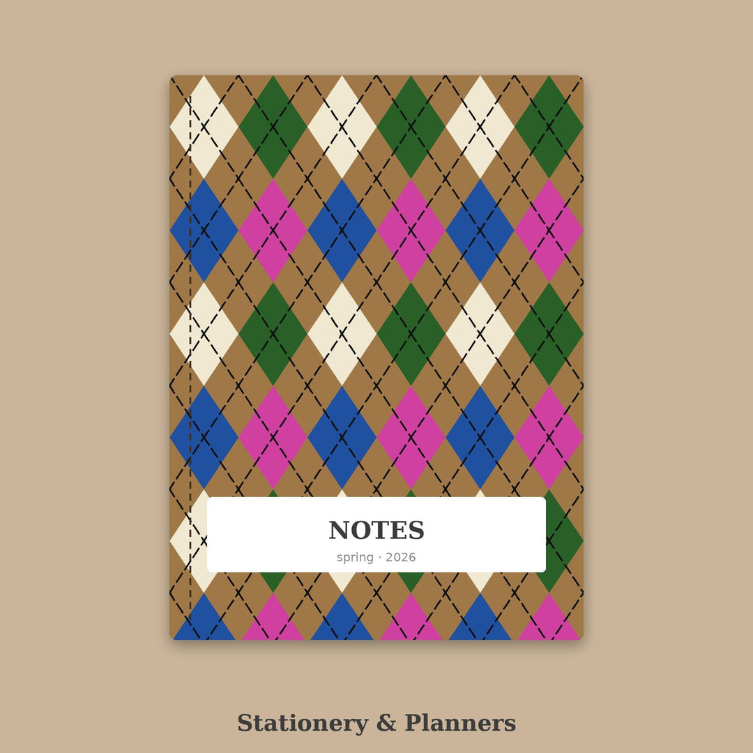 Classic Argyle Bookshelf Rainbow Shelfie Seamless Pattern (Digital Download)
