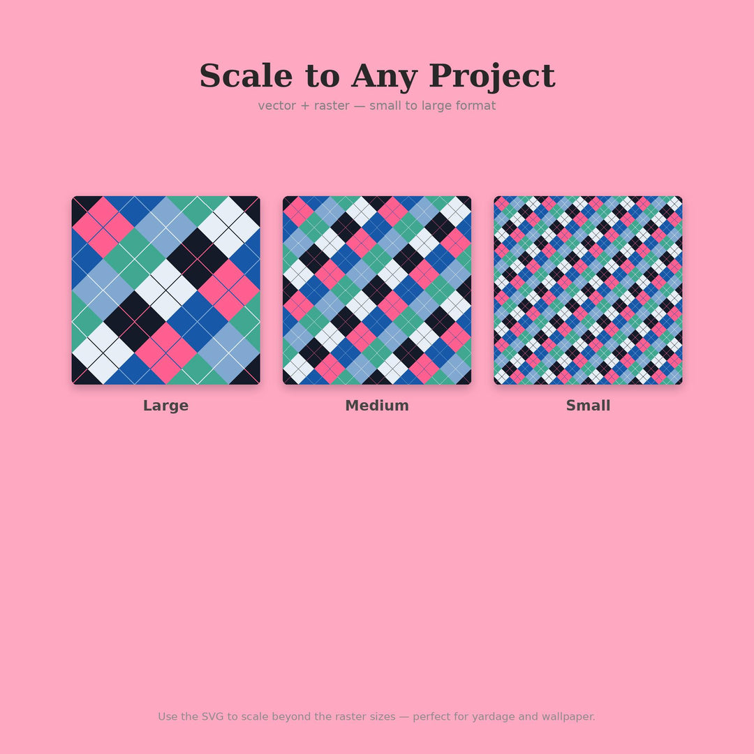 Blade Runner Argyle Seamless Pattern | Multi-Color Digital Paper (Digital Download)