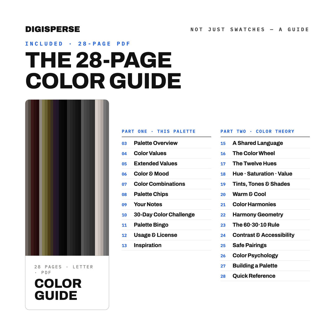 Deep Black Color Palette for Volcanic Glass Art and Sleek Modern Branding, 30 Obsidian Sheen Hues, Procreate Swatches, Hex Codes