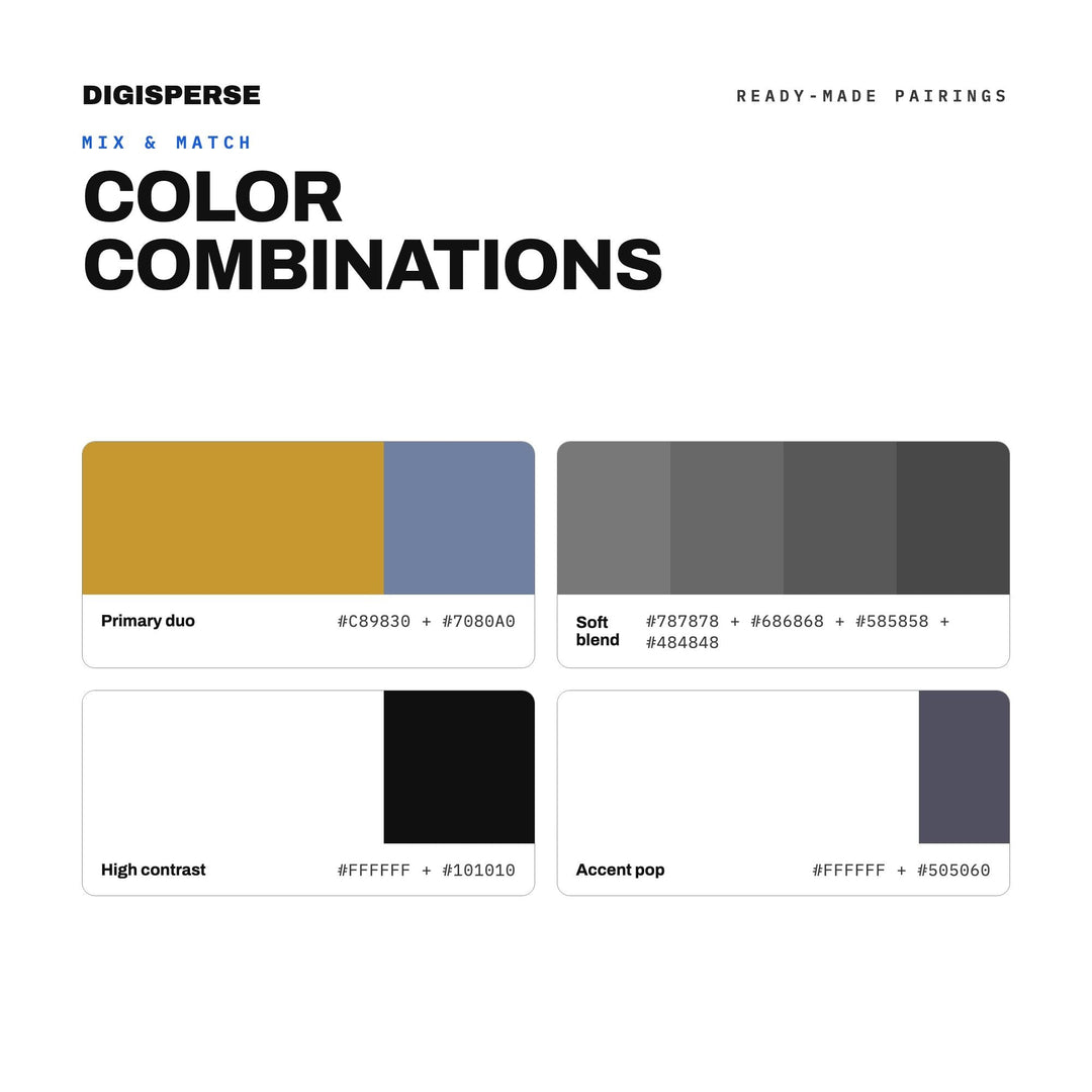 Copenhagen Grey Color Palette | 30 Colors | Hex RGB CMYK | Color Guide | Procreate Swatches + ASE | Digital Download