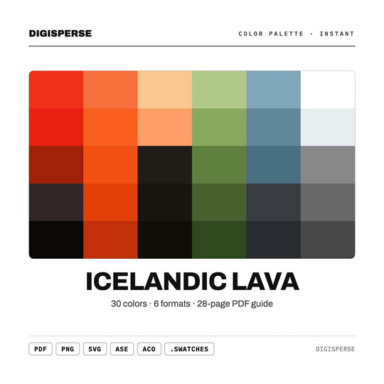 Icelandic Lava color palette — main preview