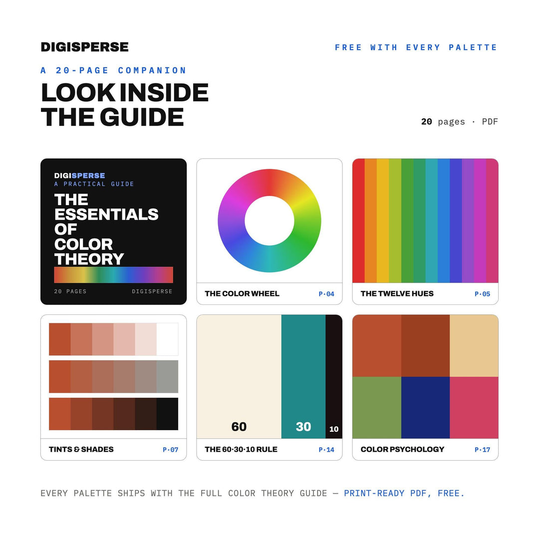 Oaxacan Sunset Color Palette | 30 Colors | Hex RGB CMYK | Color Guide | Procreate Swatches + ASE | Digital Download
