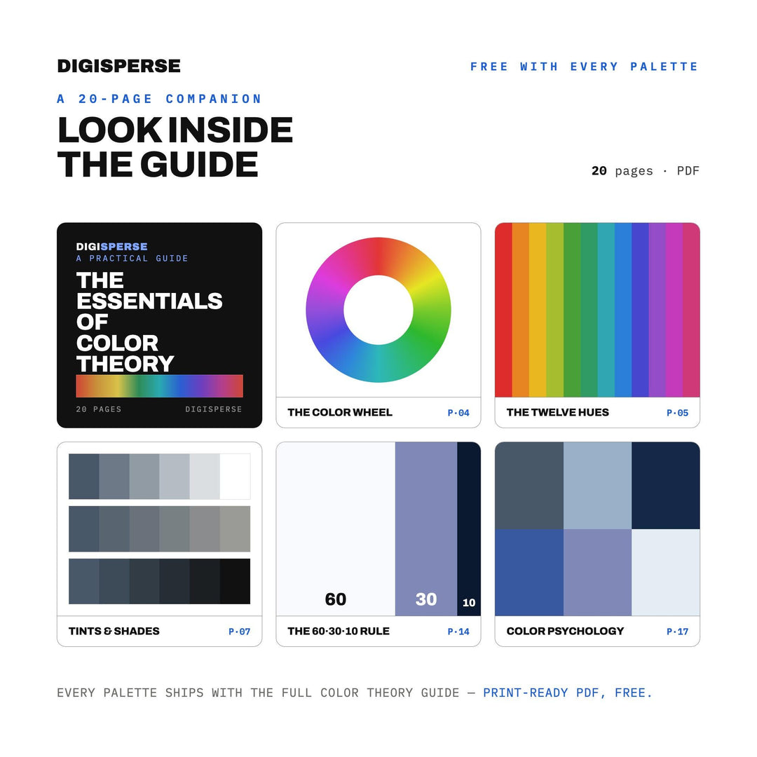 Melancholic Blue Color Palette | 30 Procreate Swatches, ASE Guide (Digital Download)