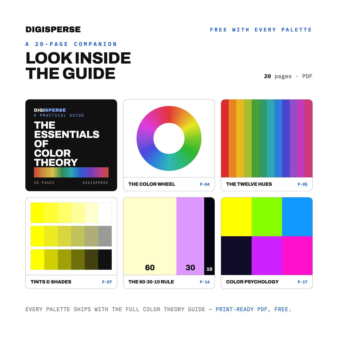 1980s Neon Color Palette | 30 Procreate Swatches, ASE Guide (Digital Download)