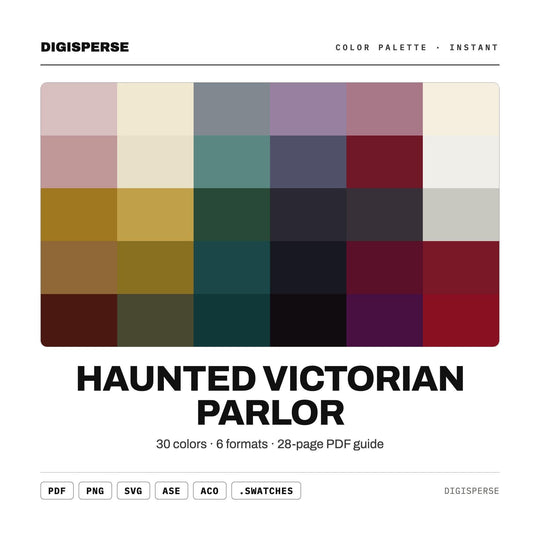 Haunted Victorian Parlor color palette — main preview