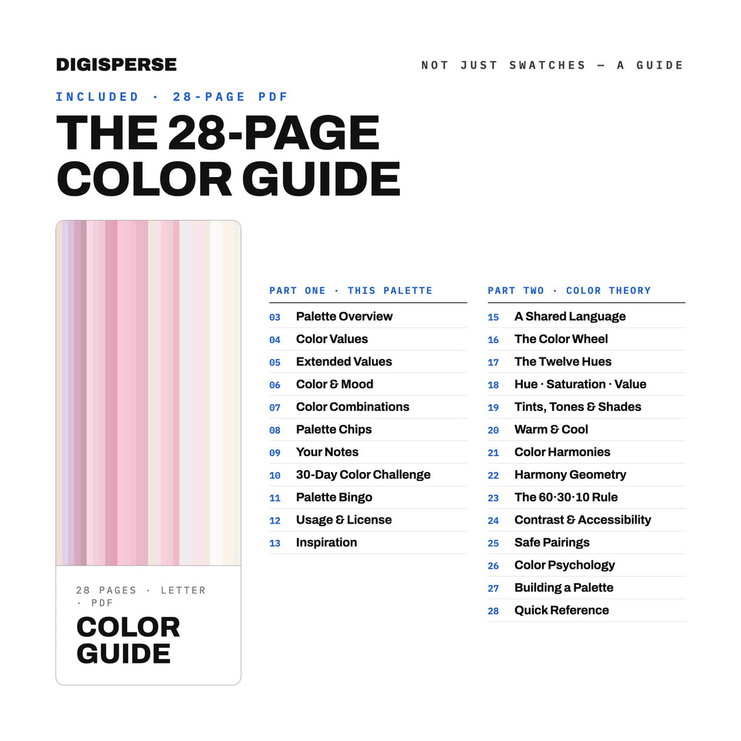 Coquette Bow Pink Color Palette | 30 Colors | Hex RGB CMYK | Procreate Swatches + ASE | Digital Download
