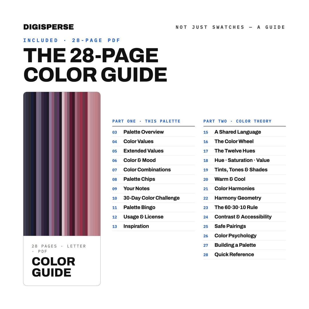 Dark Coquette Color Palette | 30 Colors | Hex RGB CMYK | Procreate Swatches + ASE | Digital Download
