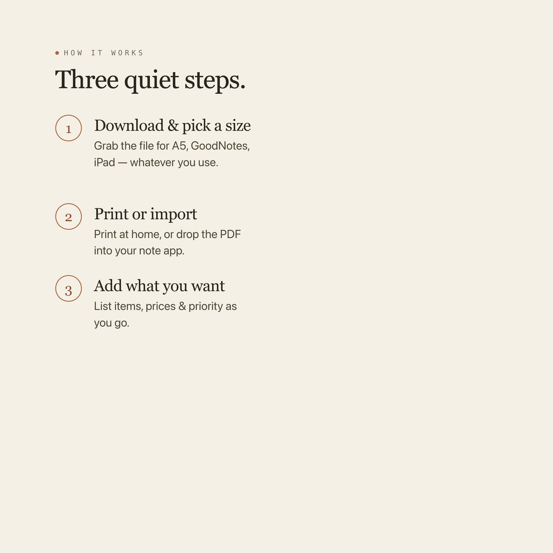 Wish List printable planner insert — preview image 10 of 20