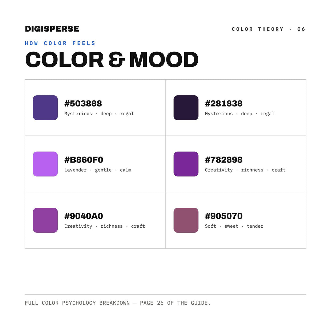 Purple Rain Color Palette | 30 Colors | Hex RGB CMYK | Color Guide | Procreate Swatches + ASE | Digital Download
