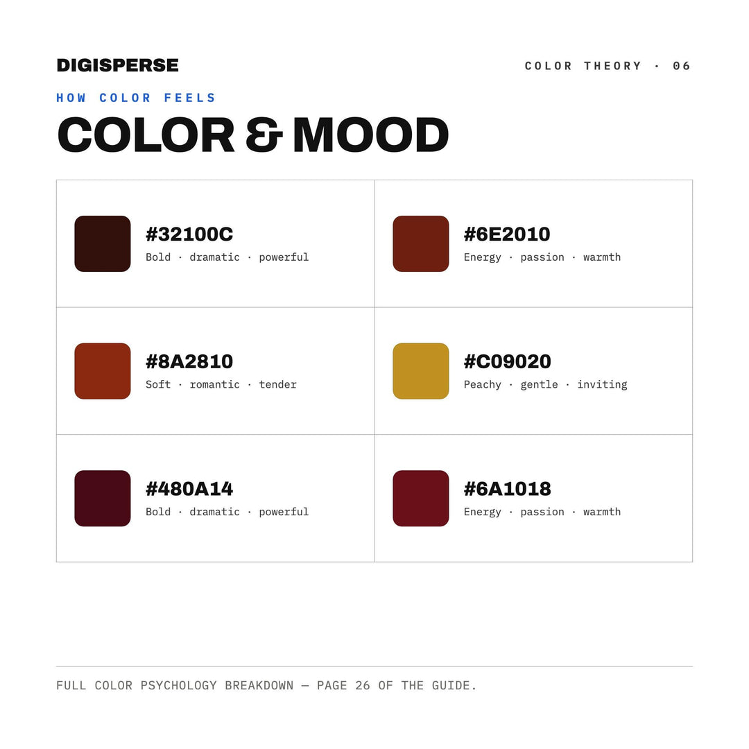 Balsamic Color Palette | 30 Deep Rich Tones, HEX, RGB, CMYK (Digital Download)