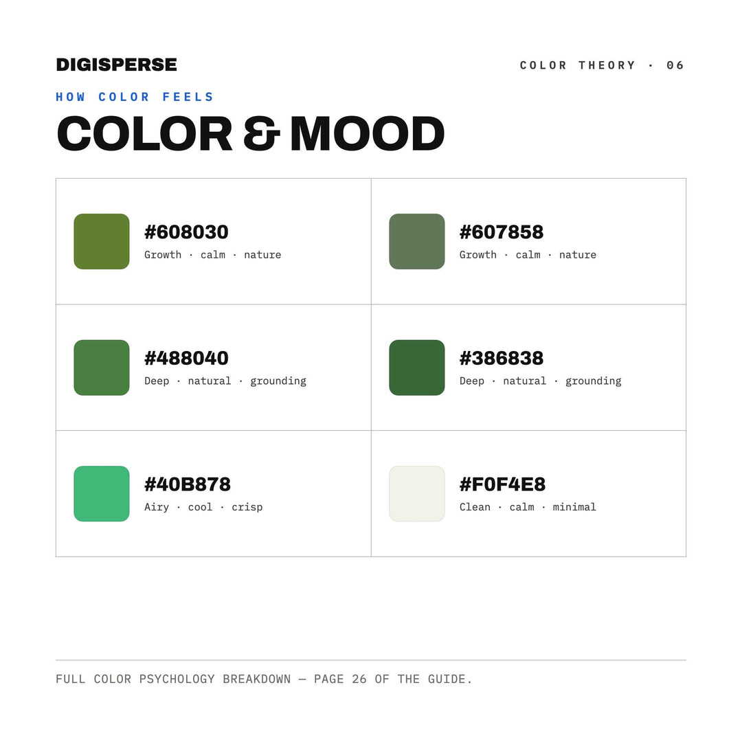 Fresh Herb Color Palette | 30 Procreate Swatches, ASE, PDF Guide (Digital Download)