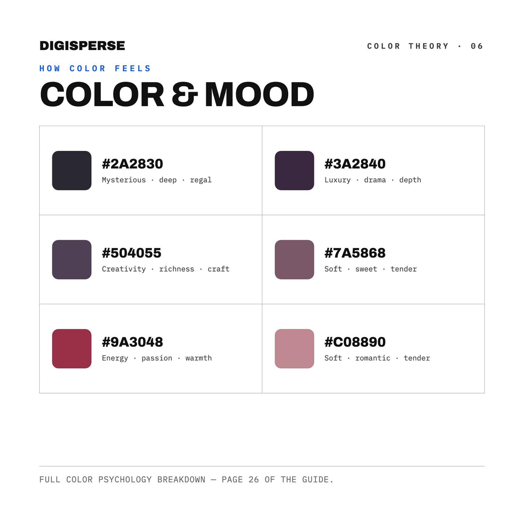 Dark Coquette Color Palette | 30 Colors | Hex RGB CMYK | Procreate Swatches + ASE | Digital Download