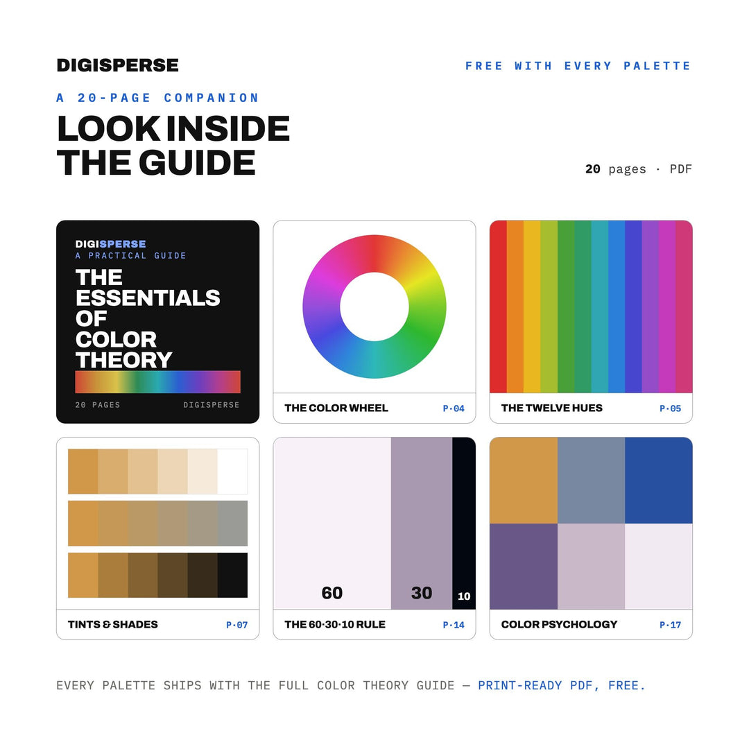 Deep Longing Color Palette | 30 Moody Blue-Violet Tones (Procreate, ASE, PDF)