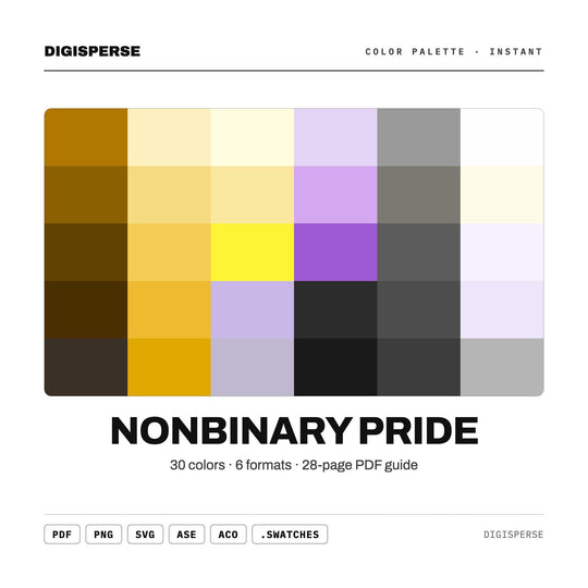 Nonbinary Pride color palette — main preview