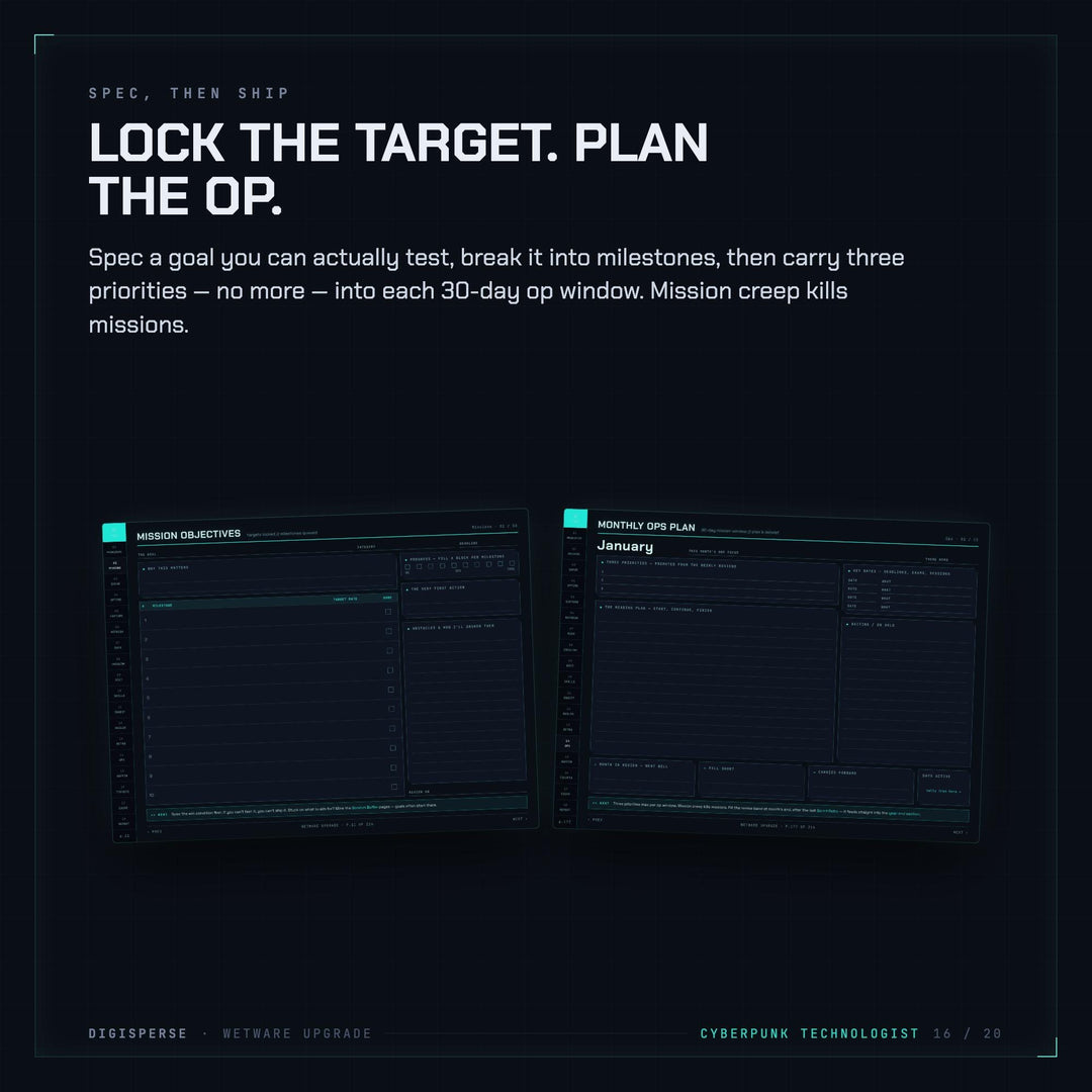 Cyberpunk Learning Journal | GoodNotes Digital Study Planner PDF | Cornell Notes, Spaced Repetition, Course Tracker | 5 Dated Formats