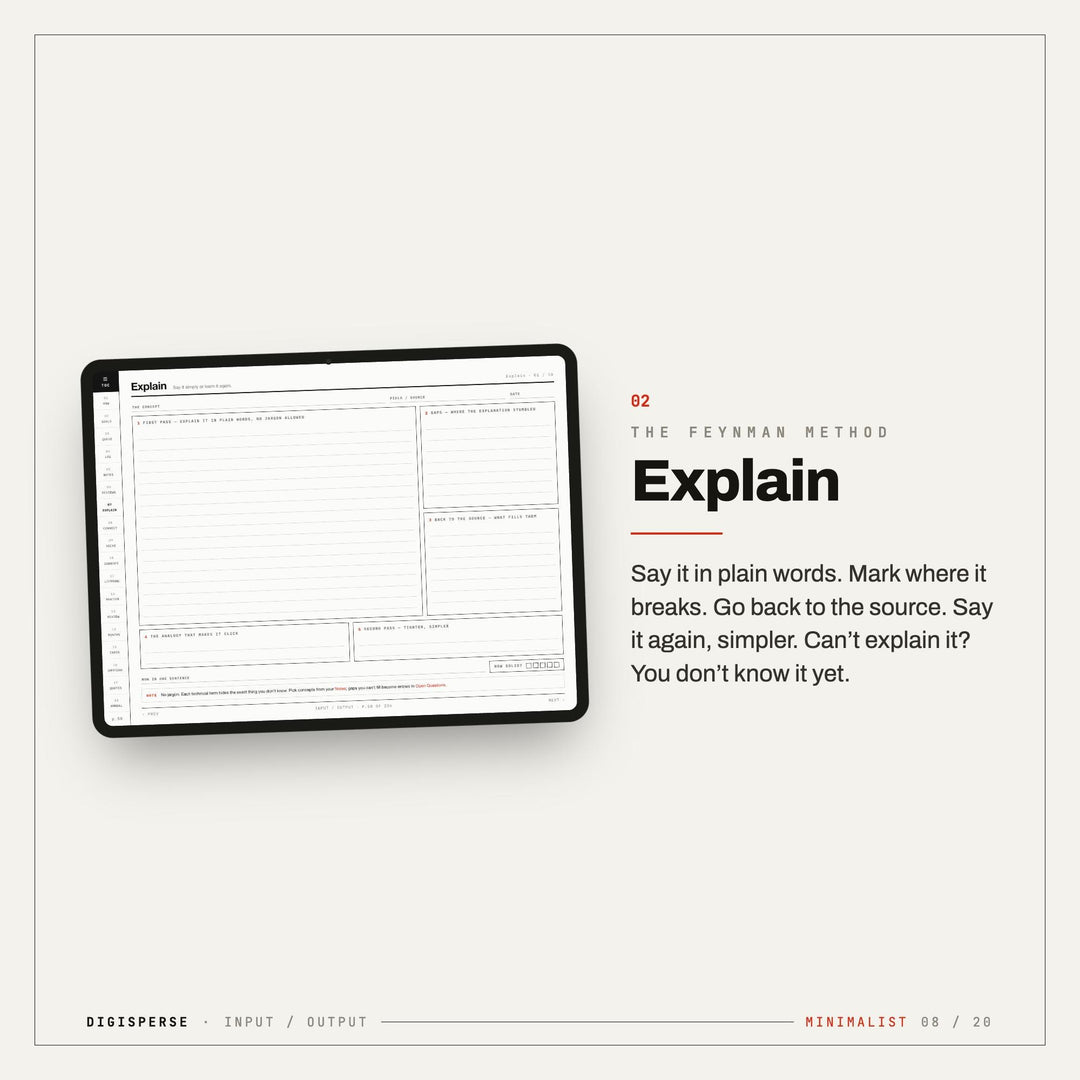 Minimalist Learning Journal | GoodNotes Digital Study Planner PDF | Cornell Notes, Spaced Repetition + Habit Tracker | 5 Dated Formats