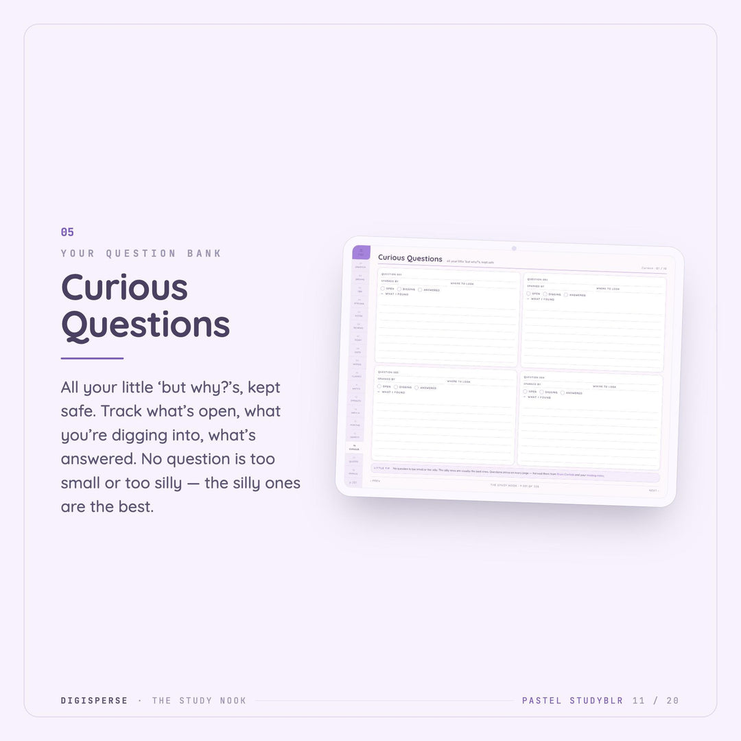 Dated Pastel Studyblr Learning Journal | GoodNotes Study Planner PDF (Digital Download)