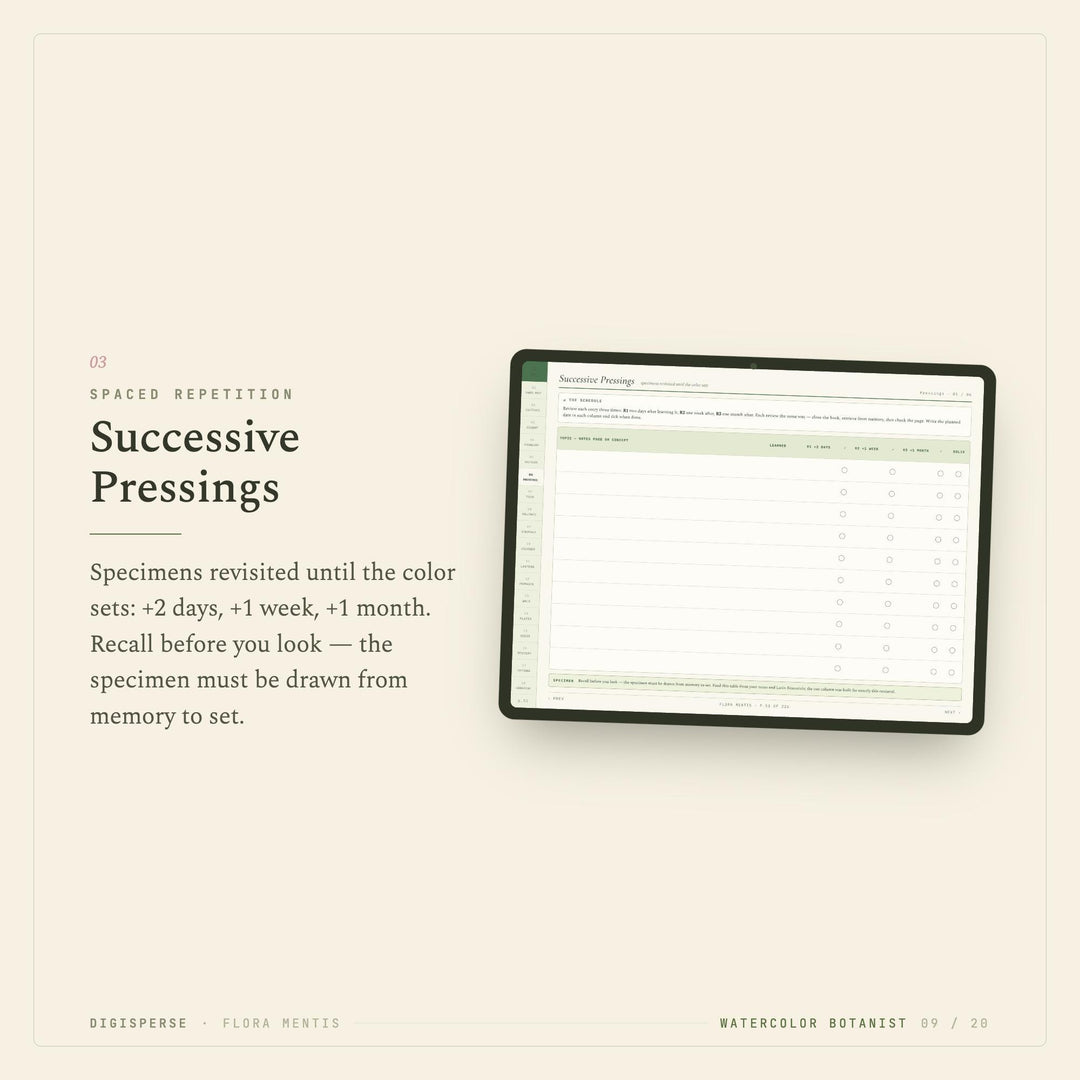 Watercolor Learning Journal | GoodNotes Digital Study Planner PDF | Cornell Notes, Reading Log + Habit Tracker | 5 Dated Formats