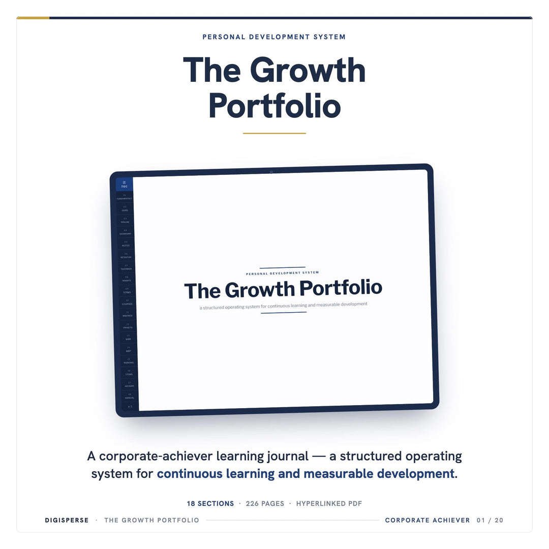 Dated Corporate Achiever Learning Journal | GoodNotes Study Planner (PDF)