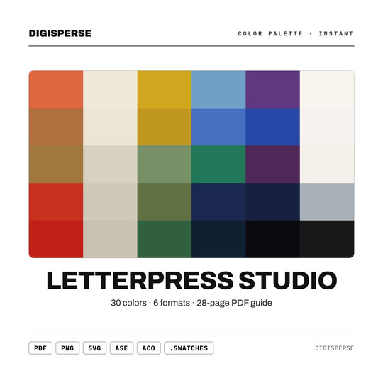 Letterpress Studio color palette — main preview