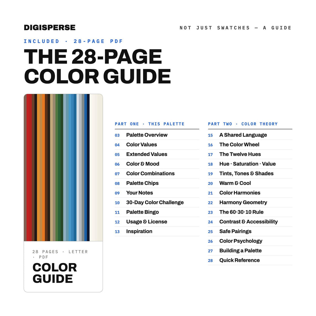 Lake House Weekend Color Palette | 30 Colors | Hex RGB CMYK | Procreate Swatches + ASE | Digital Download