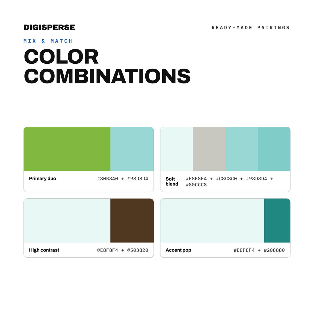 Spring-Fed Creek Color Palette | 30 Colors | Hex RGB CMYK | Procreate Swatches + ASE | Digital Download