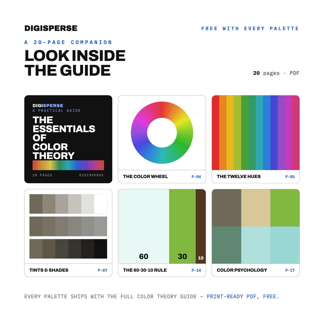 Spring-Fed Creek Color Palette | 30 Colors | Hex RGB CMYK | Procreate Swatches + ASE | Digital Download