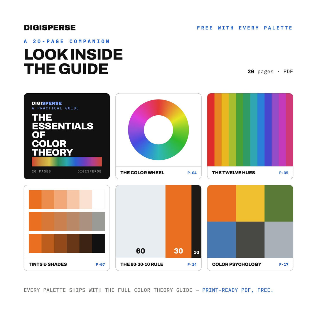 Bike Ride Morning Color Palette | 30 Colors | Hex RGB CMYK | Procreate Swatches + ASE | Digital Download
