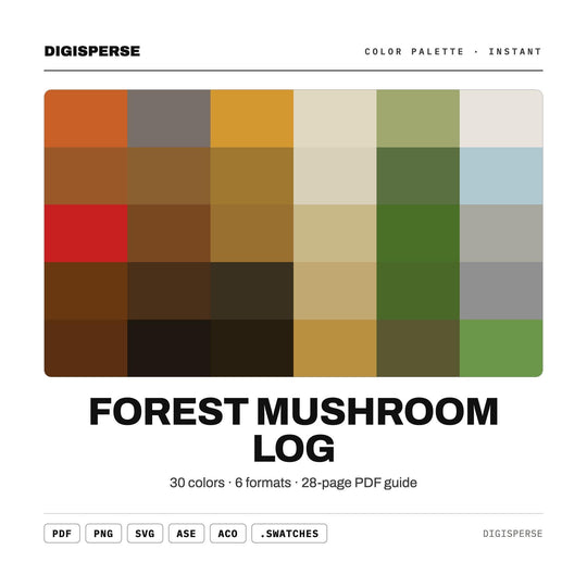 Forest Mushroom Log color palette — main preview
