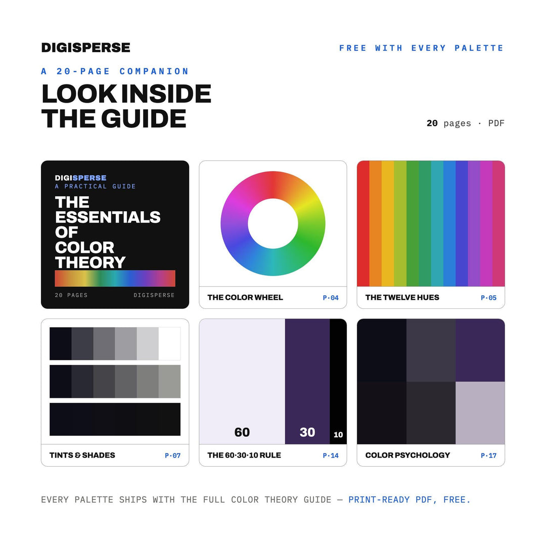 Dark Moon Magic Color Palette | 30 Moody Swatches (Procreate, ASE) (Digital Download)