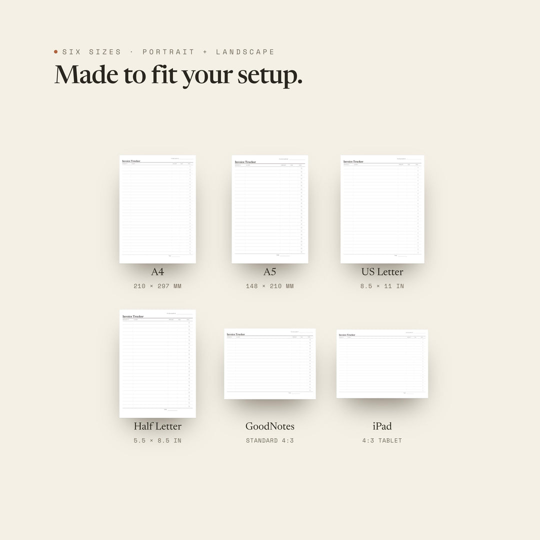 Invoice Tracker Planner Insert | Expense Tracker | GoodNotes iPad PDF | Digital Download