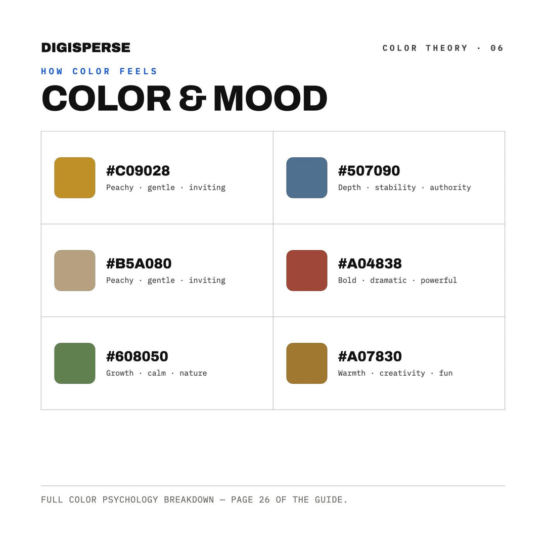 American Folk Revival Color Palette | 30 Warm Rustic Tones (Digital Download)