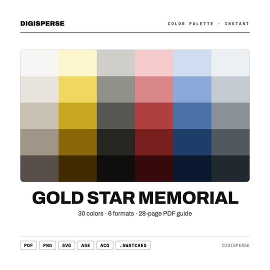 Gold Star Memorial color palette — main preview