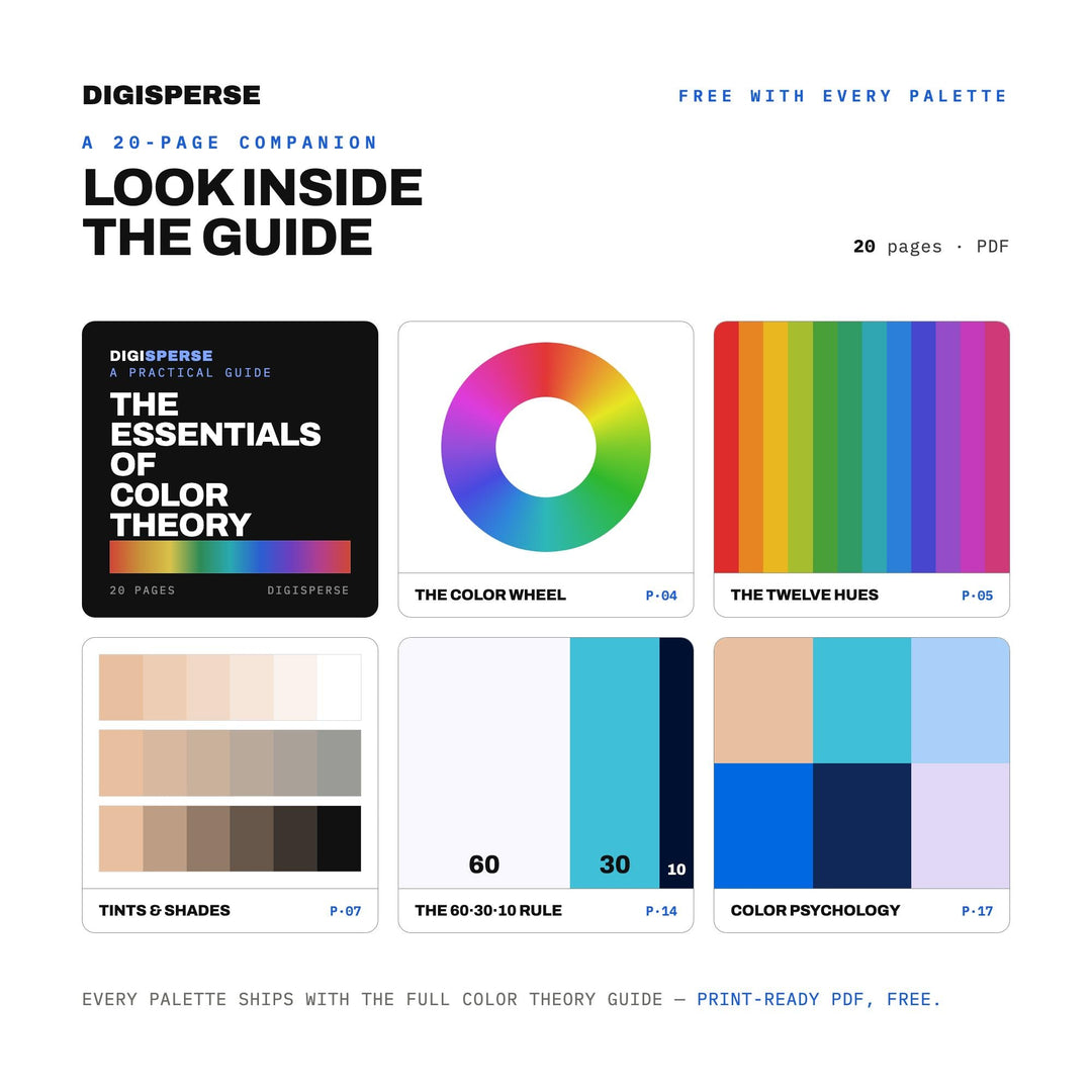 Blue Makeup Revival Color Palette | 30 Colors | Hex RGB CMYK | Procreate Swatches + ASE | Digital Download