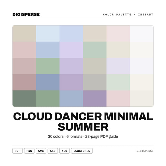 Cloud Dancer Minimal Summer color palette — main preview